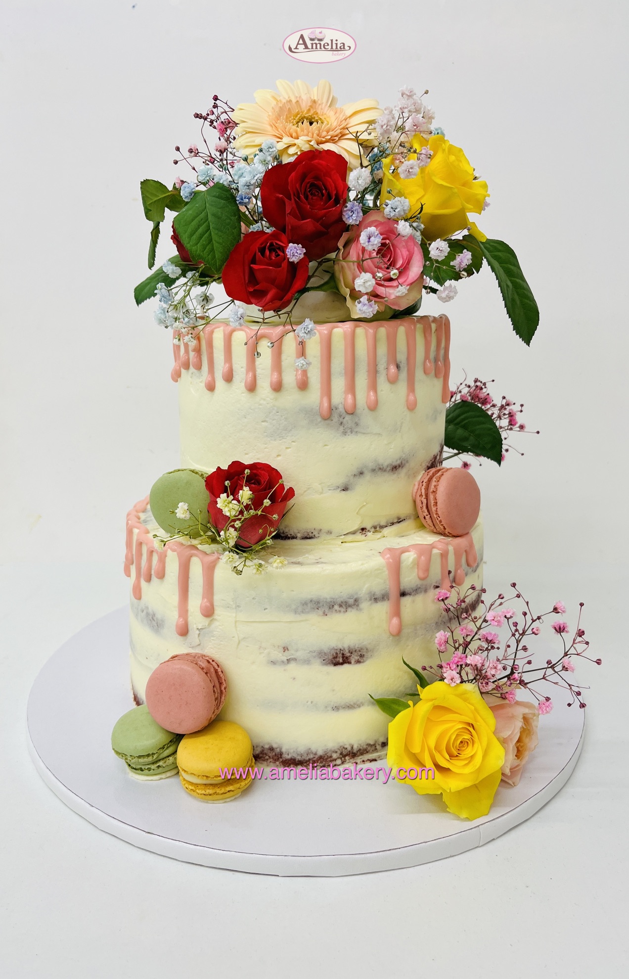 Pastel buttercream flores naturales boda bouquet