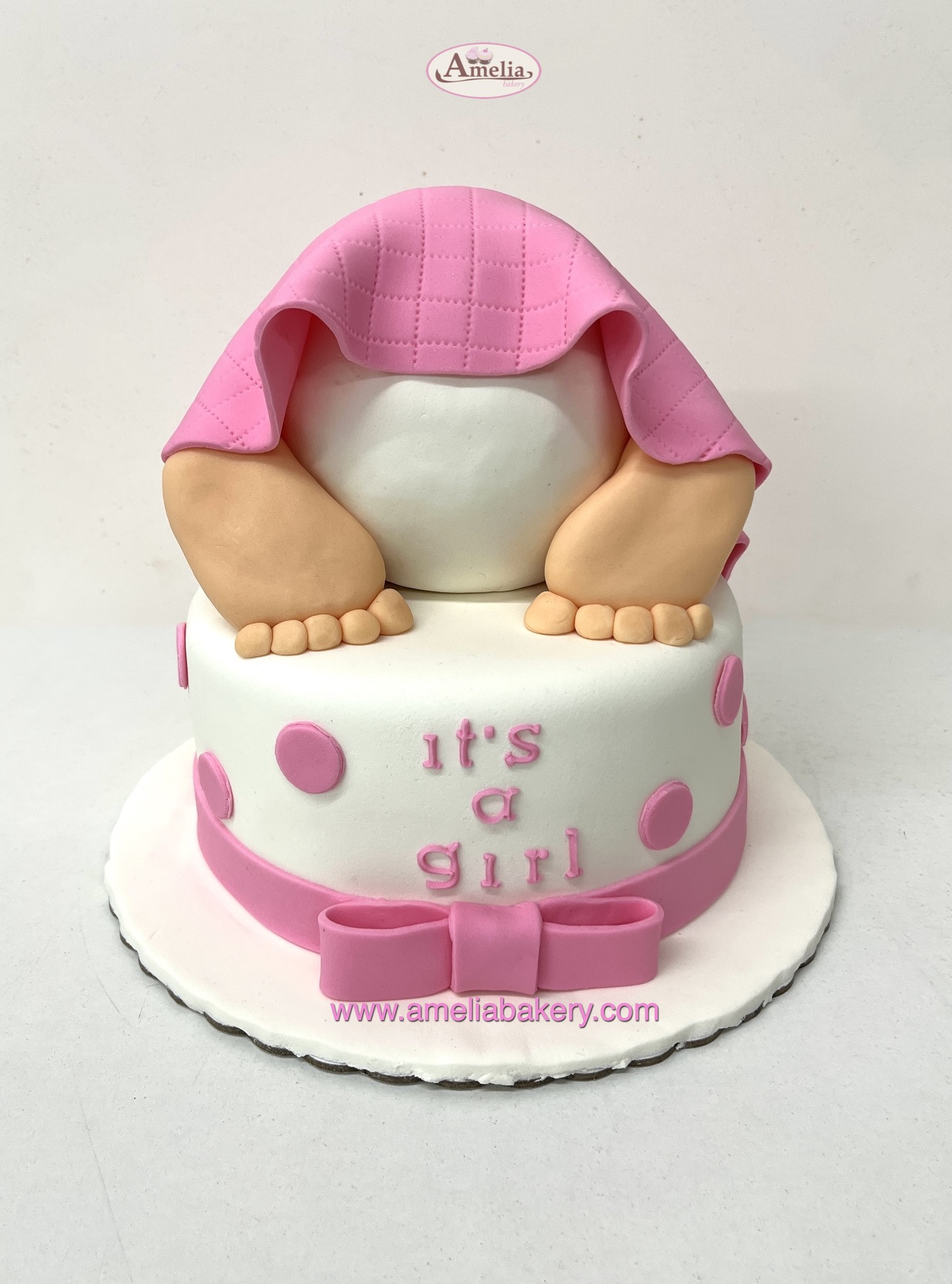 Tarta-fondant-revelacion bebe baby